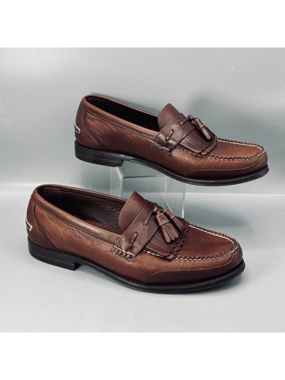 Neil Murphy Tassel Dress Loafers Mens 10.5 Brown Leather Career Formal Slip On